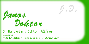 janos doktor business card